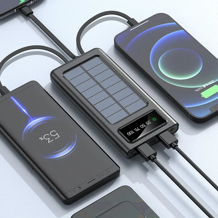 50% OFF 🔥Nunca Más Te Quedes Sin Batería  Power Bank Solar ☀️30.000 mAh