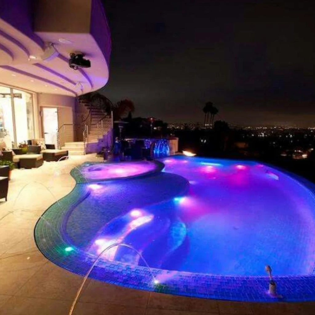 💡 4 Luces LED RGB Sumergibles para Piscina | 10 Colores + Control Remoto | ¡Súper Oferta!