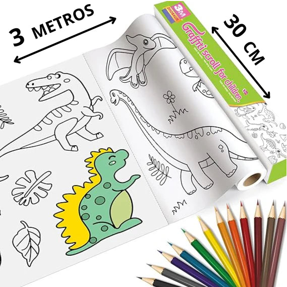 🎨 ¡2 Rollos para Colorear somente hoy Cop 44.000,00 - paga al recibir-envio gratis