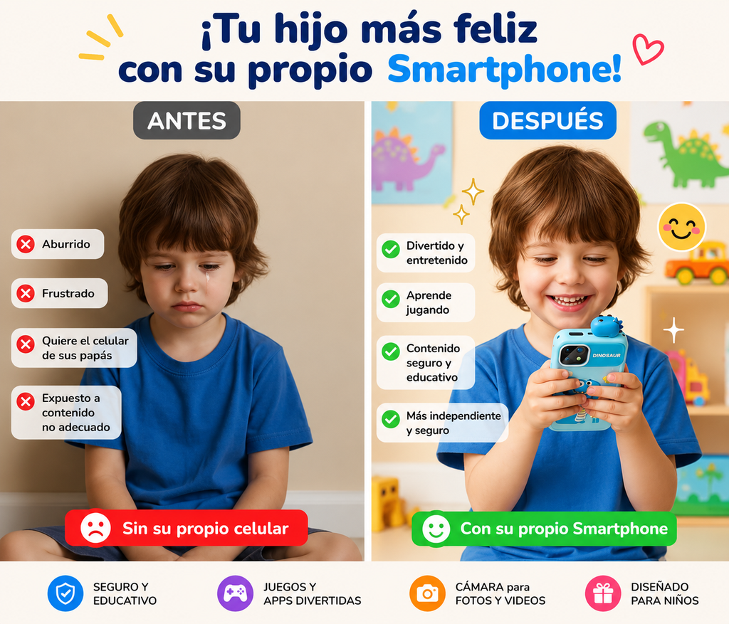 🎁 Smartphone Infantil con Cámara Dual 📸