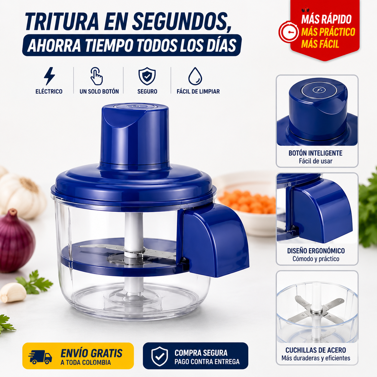 Pela frutas, verduras y tubérculos en segundos sin esfuerzo