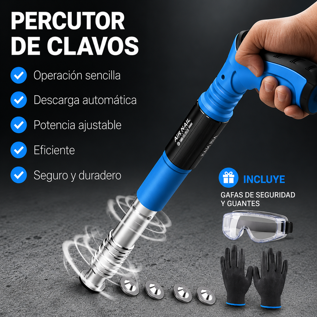 🔥 Pistola de Remaches Profesional + Gafas de Seguridad + Guantes + Remaches Gratis 🎁