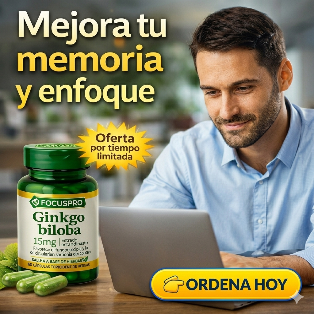 Ginkgo Biloba 15mg – Mejora tu memoria y enfoque desde los primeros días